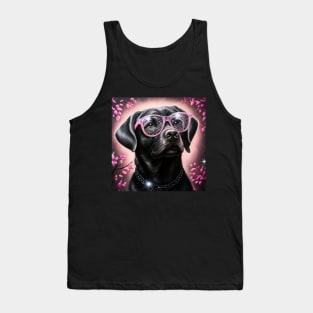 Floppy Black Labrador Tank Top